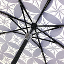 Japanese Pattern Textile Three-Folding Umbrella - Kiriko Glass/Navy 