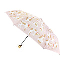 Japanese Textile Three-Folding Umbrella - White and Brown Cat 