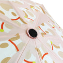 Japanese Textile Three-Folding Umbrella - White and Brown Cat 