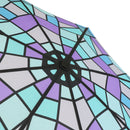 Japanese-style textile tri-fold umbrella - colored glass/hydrangea 
