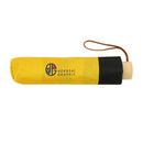 Japanese-patterned textile tri-fold umbrella - colored glass/honey 