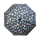 Japanese-patterned textile three-fold umbrella - Choju Kyokin Giga/Sumi (Japanese textile three-fold umbrella - Choju Kyokin Giga/Sumi)