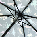 Japanese-patterned textile three-fold umbrella - Choju Kyokin Giga/Sumi (Japanese textile three-fold umbrella - Choju Kyokin Giga/Sumi)