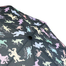Japanese-patterned textile three-fold umbrella - Choju Kyokin Giga/Sumi (Japanese textile three-fold umbrella - Choju Kyokin Giga/Sumi)