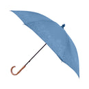 Natural Bamboo Long Parasol - Daffodil/Blue 