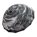 Japanese Pattern Textile 16-Rib Long Umbrella - Dragon and White Clouds 