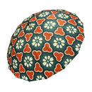 Japanese Pattern Textile: Natural Bamboo 16-Rib Long Umbrella - Kikubishi/Roman 