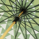 Japanese Pattern Textile: Natural Bamboo 16-Rib Long Umbrella - Scale Pattern / Susuyanagi (Japanese Textile Style: Natural Bamboo 16-Rib Long Umbrella - Scale Pattern / Susuyanagi) 