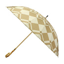 Japanese Pattern Textile: Natural Bamboo 16-Rib Long Umbrella - Kumiki/Pale Yellow 