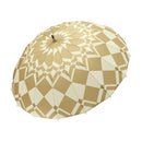 Japanese Pattern Textile: Natural Bamboo 16-Rib Long Umbrella - Kumiki/Pale Yellow 