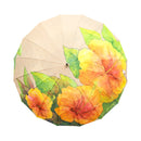 Japanese Pattern Textile 16-rib Long Umbrella - Colorful Tropical Plants - Buddha Mulberry 