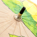 Japanese Pattern Textile 16-rib Long Umbrella - Colorful Tropical Plants - Buddha Mulberry 