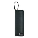 Japanese Pattern Textile Folding Umbrella Case - Vertical Stripes/Black 