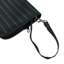 Japanese Pattern Textile Folding Umbrella Case - Vertical Stripes/Black 