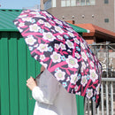 Japanese Pattern Textile Three-Folding Umbrella - Yoi Sakura (Evening Cherry Blossoms) 