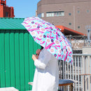 Japanese Pattern Textile Three-Folding Umbrella - Harezakura (Japanese Pattern Textile Three-Folding Umbrella - Harezakura) 