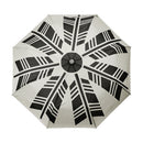 Japanese Pattern Textile Three-Folding Umbrella - Yagurumamon/Sumi (Japanese ink) 