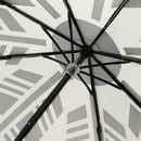 Japanese Pattern Textile Three-Folding Umbrella - Yagurumamon/Sumi (Japanese ink) 