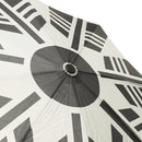 Japanese Pattern Textile Three-Folding Umbrella - Yagurumamon/Sumi (Japanese ink) 