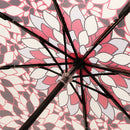 Japanese Pattern Textile Three-Folding Umbrella - Glass Chrysanthemum/Karakurenai 