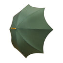 Japanese Pattern Textile Natural Bamboo Bat Umbrella/Deep Green 