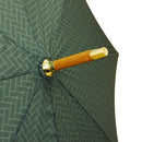 Japanese Pattern Textile Natural Bamboo Bat Umbrella/Deep Green 