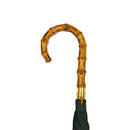 Japanese Pattern Textile Natural Bamboo Bat Umbrella/Deep Green 