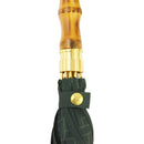 Japanese Pattern Textile Natural Bamboo Bat Umbrella/Deep Green 