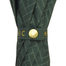 Japanese Pattern Textile Natural Bamboo Bat Umbrella/Deep Green 