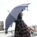 Japanese Pattern Textile Natural Bamboo Bat Umbrella/Black 