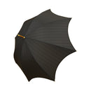 Japanese Pattern Textile Natural Bamboo Bat Umbrella/Black 
