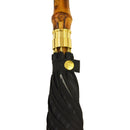 Japanese Pattern Textile Natural Bamboo Bat Umbrella/Black 