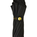 Japanese Pattern Textile Natural Bamboo Bat Umbrella/Black 