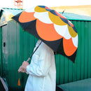 丸屋根深張傘‐ダリア／ネイビーブルー