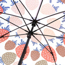 Round roof deep umbrella - strawberry/pure white (dome umbrella - strawberry/pure white) 