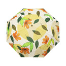 Japanese Pattern Textile Three-Folding Umbrella - Azalea/Beige 
