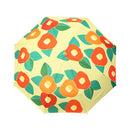 Japanese Pattern Textile Three-Folding Umbrella - TSUBAKI/Natural 
