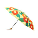 Japanese Pattern Textile Three-Folding Umbrella - TSUBAKI/Natural 