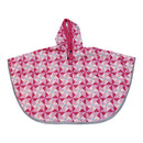 Japanese Pattern Textile Kids Raincoat - Fushia/Peach 