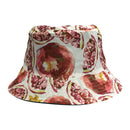 Japanese Pattern Textile Reversible Rain Hat - Pomegranate/Mashiro/60cm 