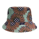 Japanese Pattern Textile Reversible Rain Hat - Sunflower/Toki/60cm 