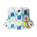 Japanese Pattern Textile Reversible Rain Hat - Small Rice Ball / 55cm 
