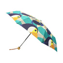Japanese Pattern Textile Three-Folding Umbrella - Large Beak / Sea Green (Japanese Pattern Textile Three-Folding Umbrella - Large Beak) 