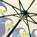 Japanese Pattern Textile Three-Folding Umbrella - Large Beak / Sea Green (Japanese Pattern Textile Three-Folding Umbrella - Large Beak) 