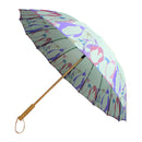 Japanese Pattern Textile 16-Rib Long Umbrella - Group of Penguins / Pastel 