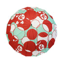 Japanese Pattern Textile 16-Rib Long Umbrella - Morning Glory/Red 