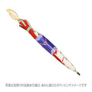 Japanese Pattern Textile 16-Rib Long Umbrella - Morning Glory/Red 