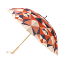 Japanese Pattern Textile 16-Rib Long Umbrella - Kaleidoscope/Red 