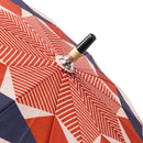 Japanese Pattern Textile 16-Rib Long Umbrella - Kaleidoscope/Red 