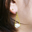 Traditional Mizuhiki Earrings - Awaji Tama Shinju 